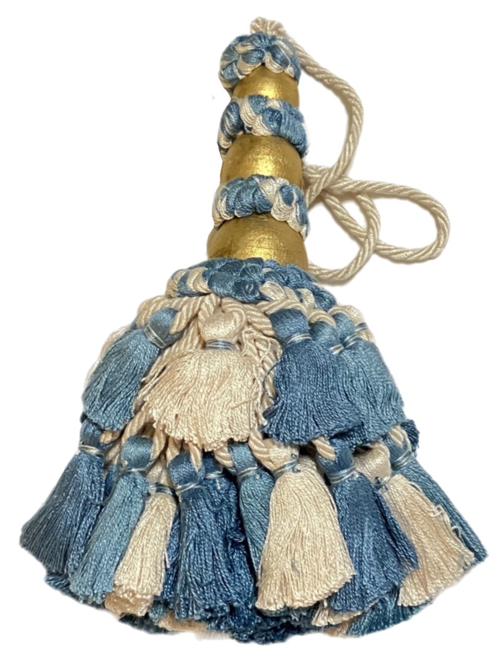 Gigantic Tassel - Blue and Creamy White